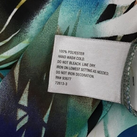 Worthington Blouse Tropical Dolman Sleeve Womens Size Small - Picture 5 of 7